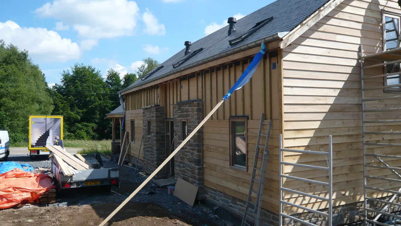 Eiken gevelafwerking