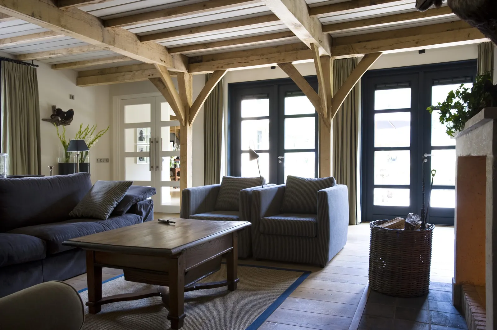 Eiken frame in de woonkamer