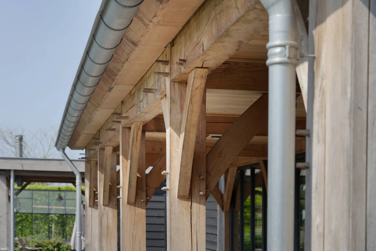 Eiken frame van de veranda
