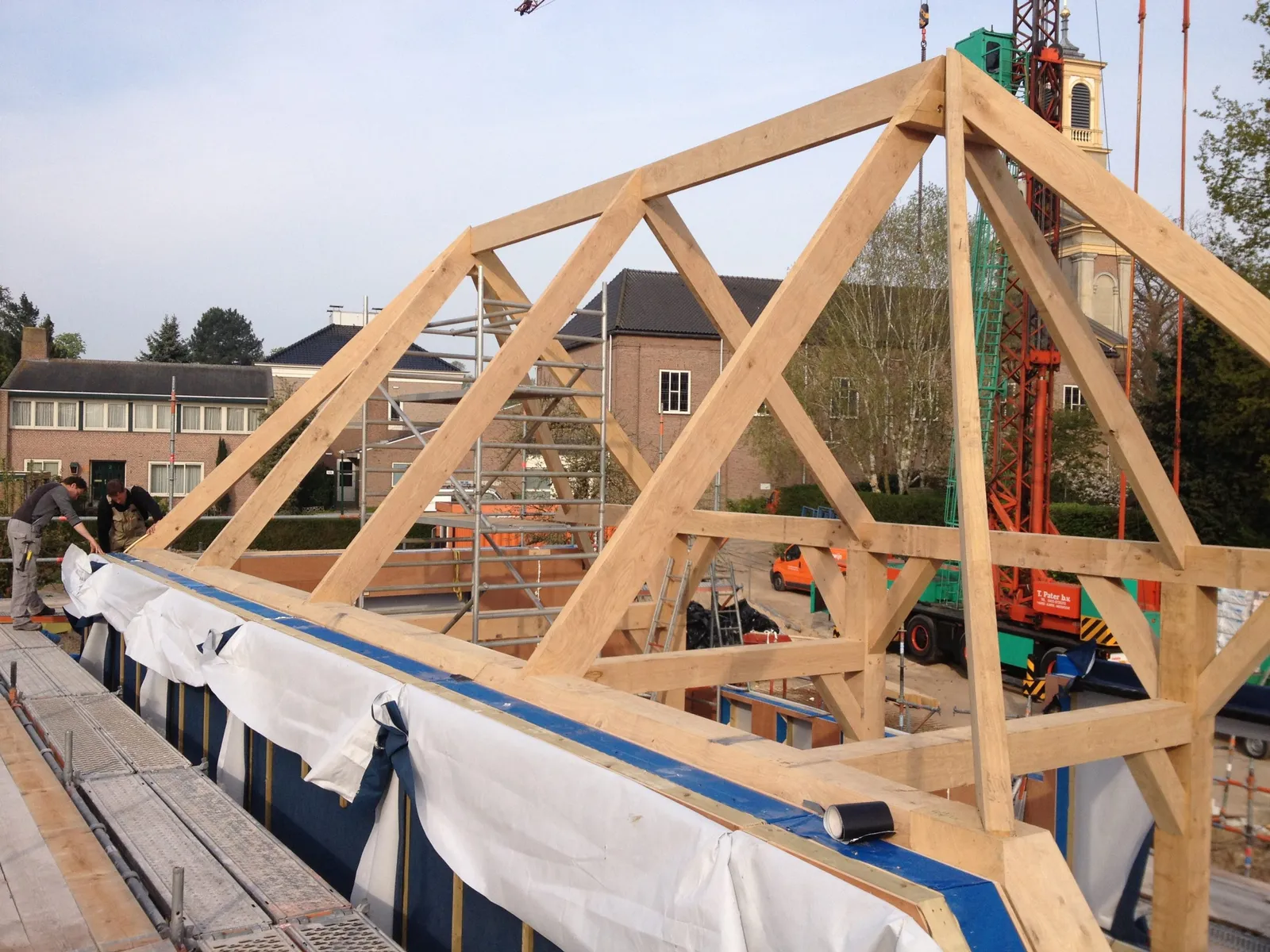 Eiken frame van de woning
