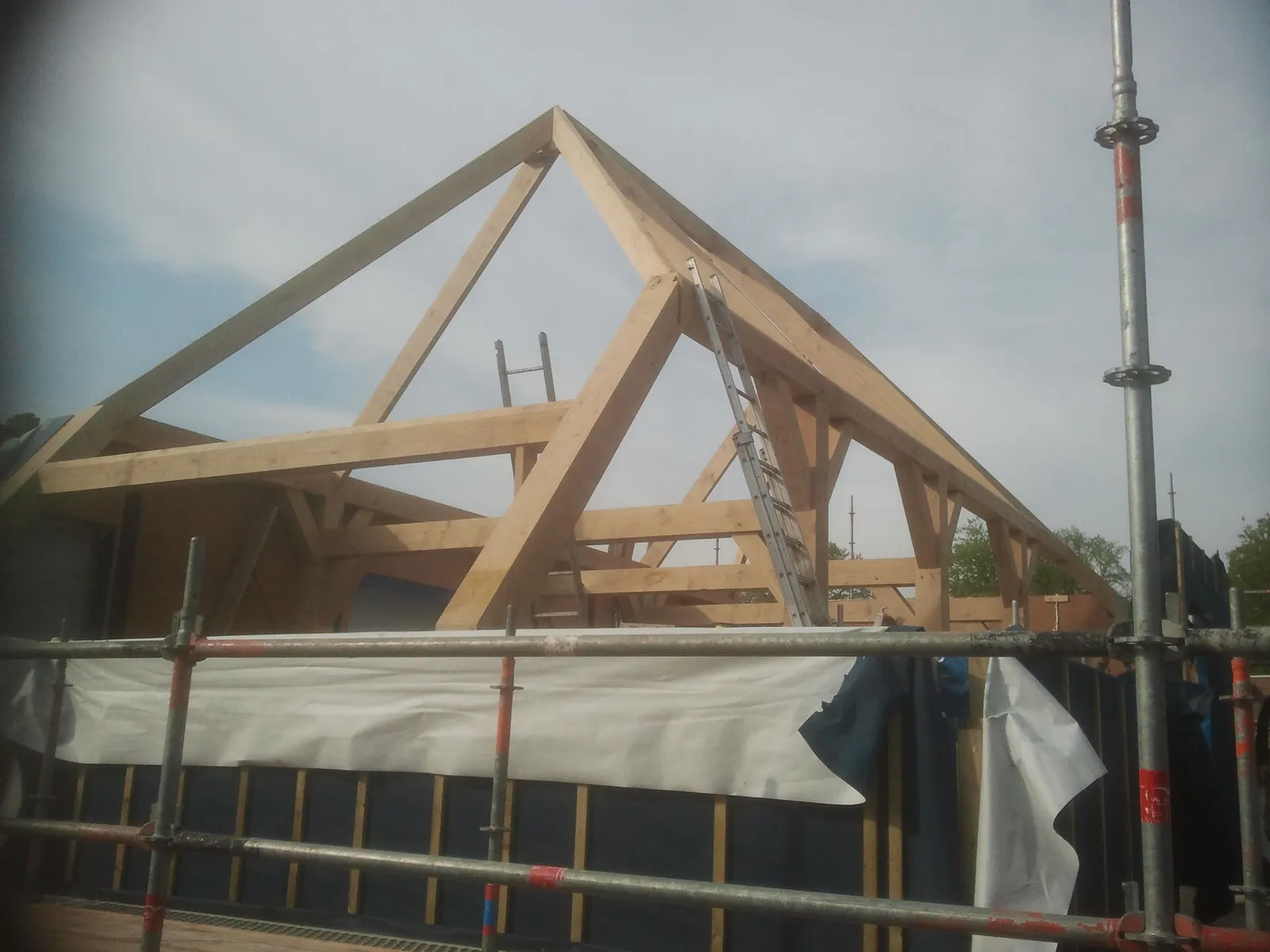 Opbouw van het eiken frame