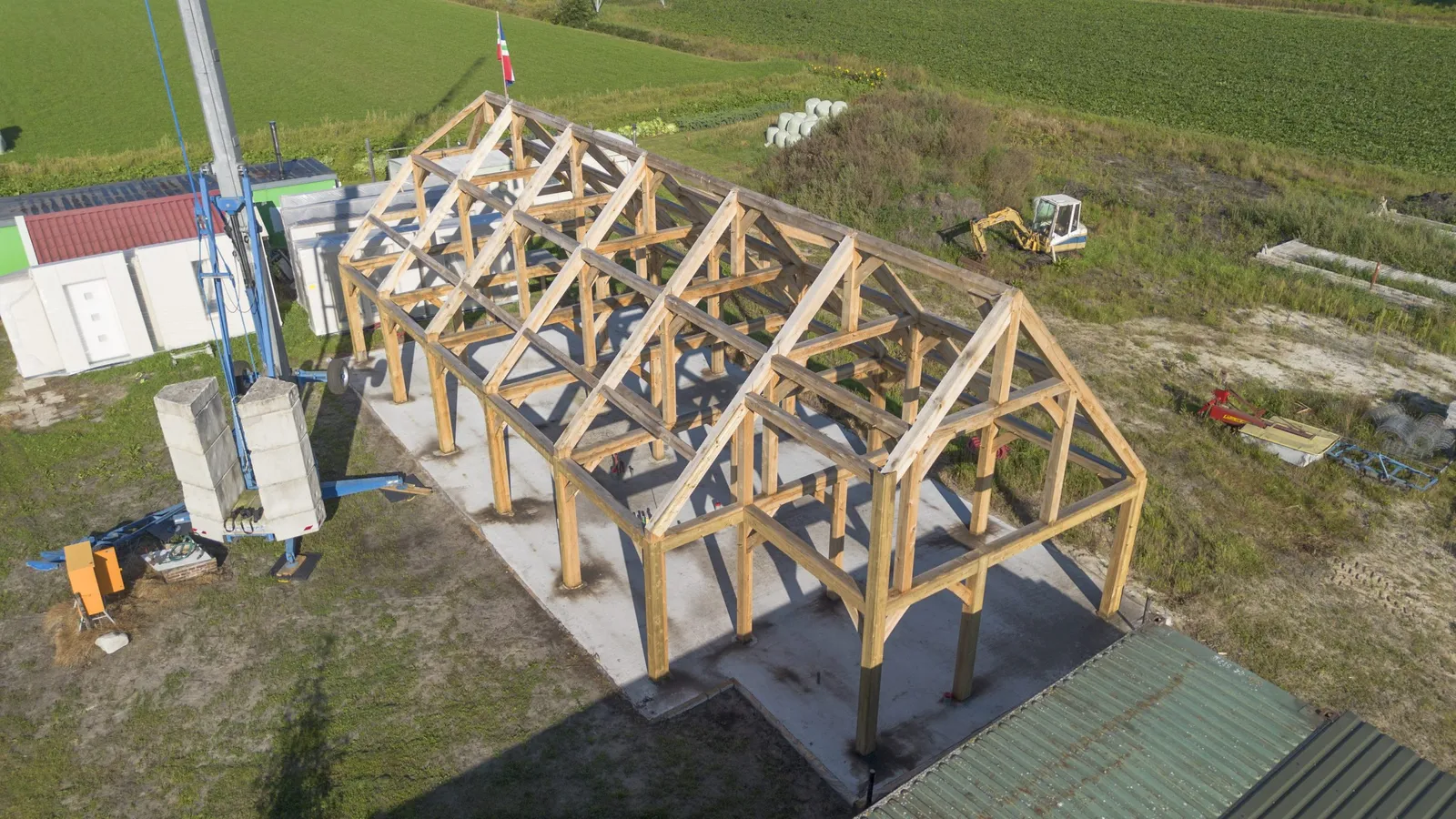 Woning met eikenhouten frame