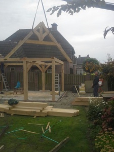 eiken frame voor atelier