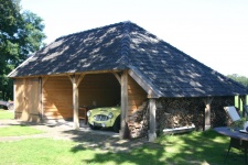 eiken carport garage voor oldtimer ausitin healey