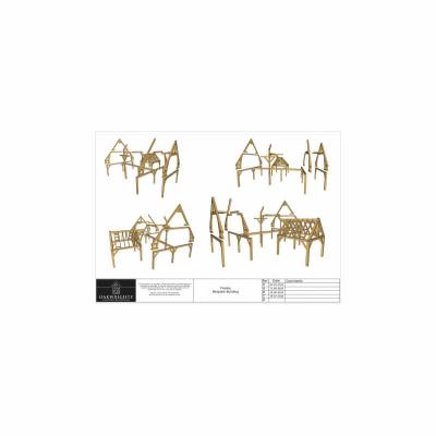 3d aanzichten van de eiken frames